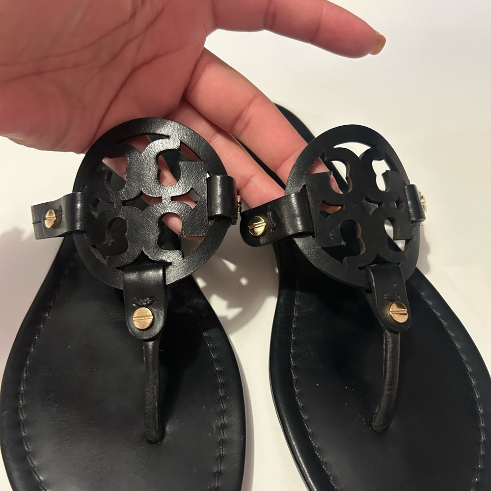 Tory Burch Black Leather Women's Sandals